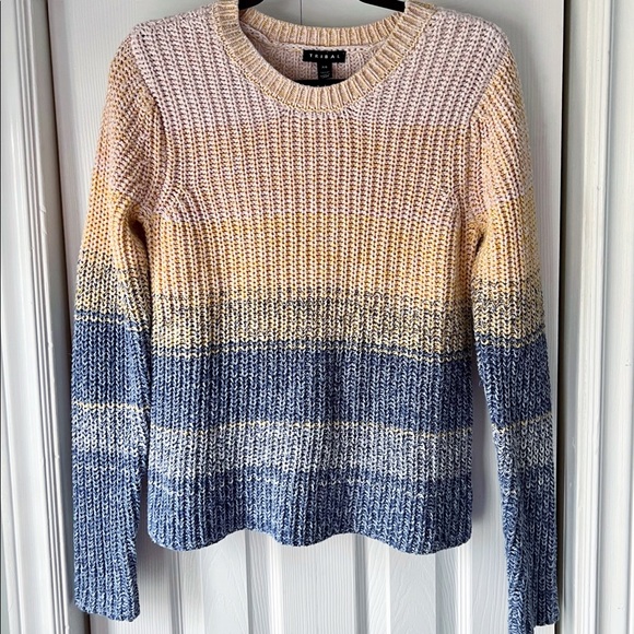 Tribal Chunky Knit Crew Neck Multicolour Sweater Size Small - Picture 2 of 9